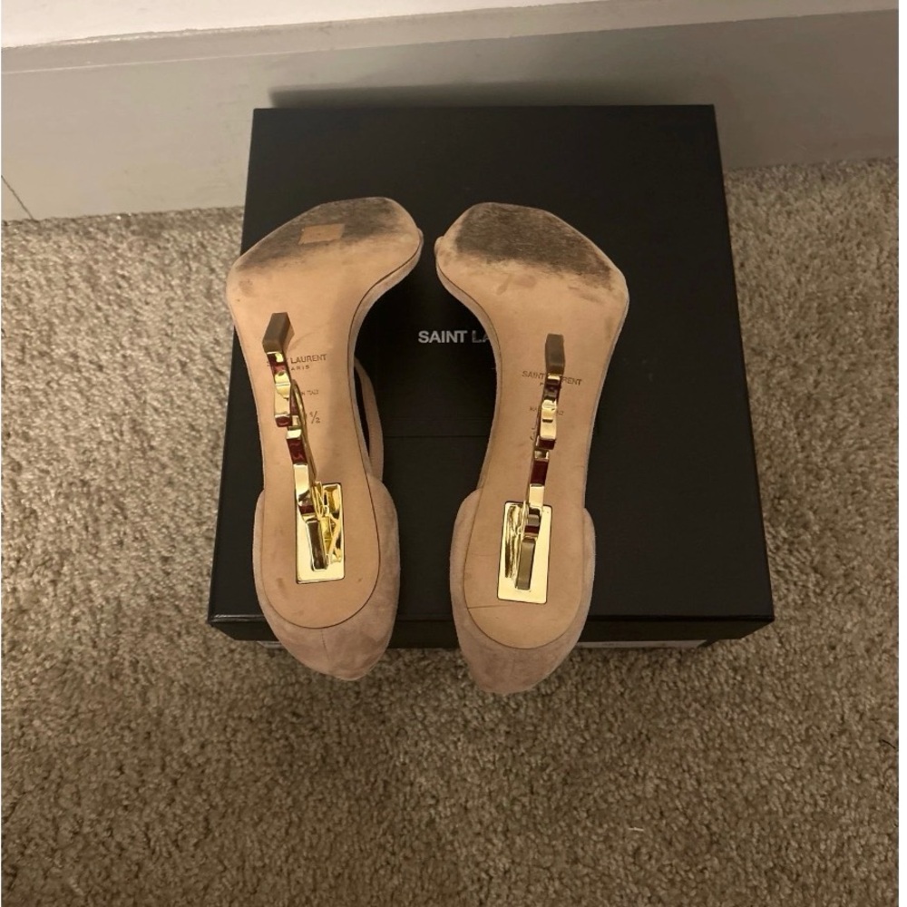 Saint Laurent Beige Strappy Heels YSL Opyum heel - Picture 4 of 5